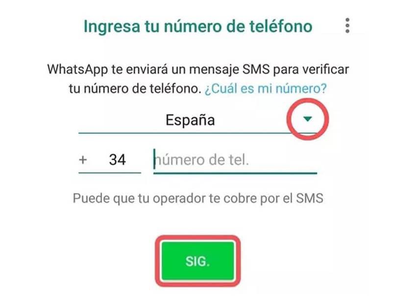 ¿cómo hacer que te llegue el código de whatsapp?